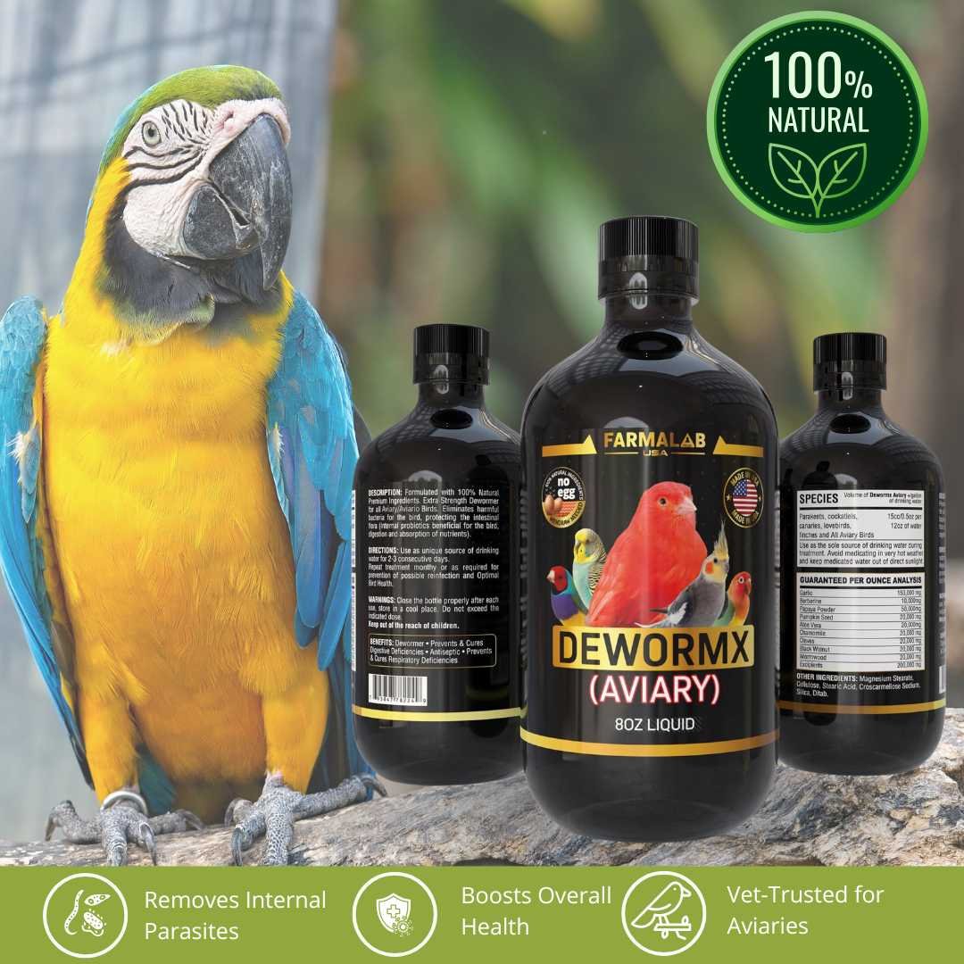 DEWORMX AVIARY 8 OZ | |Multi-Bird Parasite Treatment | FARMALAB USA| - Image 4