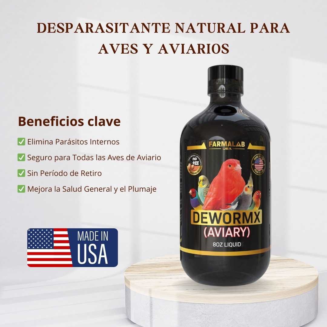 DEWORMX AVIARY 8 OZ | |Multi-Bird Parasite Treatment | FARMALAB USA| - Image 5