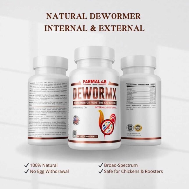 DEWORMX FOR ROOSTERS 100 T | Parasite Cleanse Formula | FARMALAB USA - Image 6
