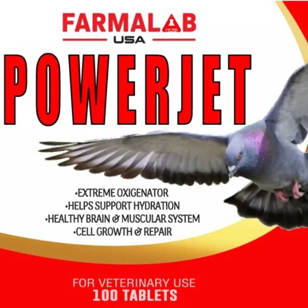 POWERJET FOR PIGEON – 100 Tabs | Avian Energy & Respiratory Support-FARMALAB - Image 3