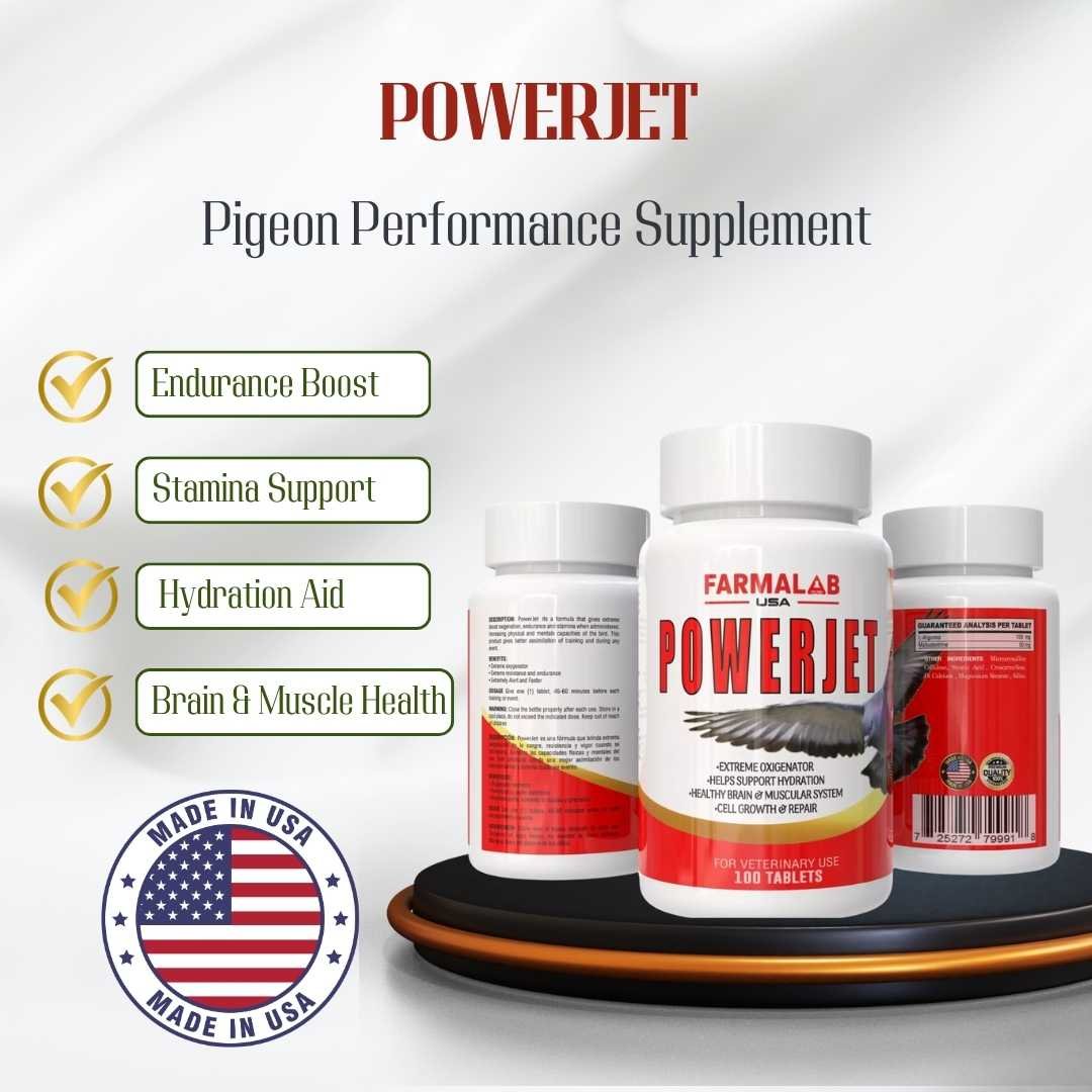 POWERJET FOR PIGEON – 100 Tabs | Avian Energy & Respiratory Support-FARMALAB - Image 4