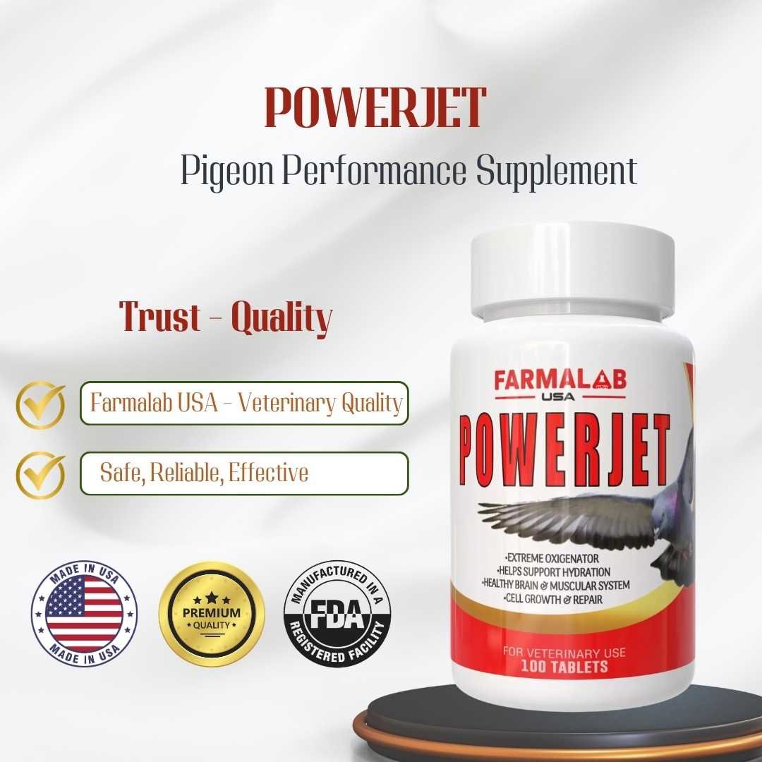 POWERJET FOR PIGEON – 100 Tabs | Avian Energy & Respiratory Support-FARMALAB - Image 5