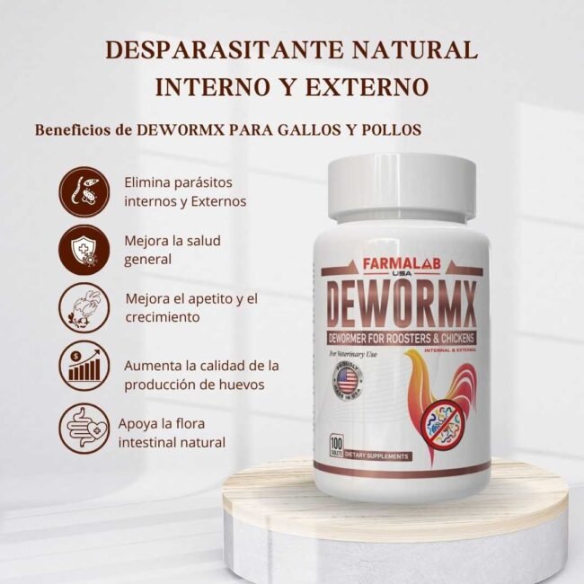 DEWORMX FOR ROOSTERS 100 T | Parasite Cleanse Formula | FARMALAB USA - Image 3