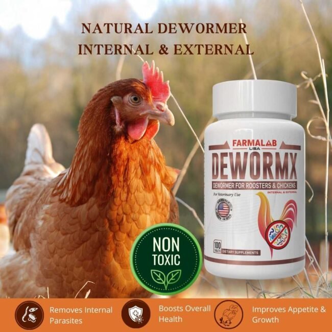 DEWORMX FOR ROOSTERS 100 T | Parasite Cleanse Formula | FARMALAB USA - Image 4