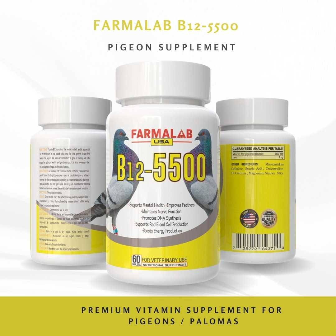 FARMALAB B12-5500+ FOR PIGEON 60 T | Nutritional Supplement for Pigeon | - Image 4