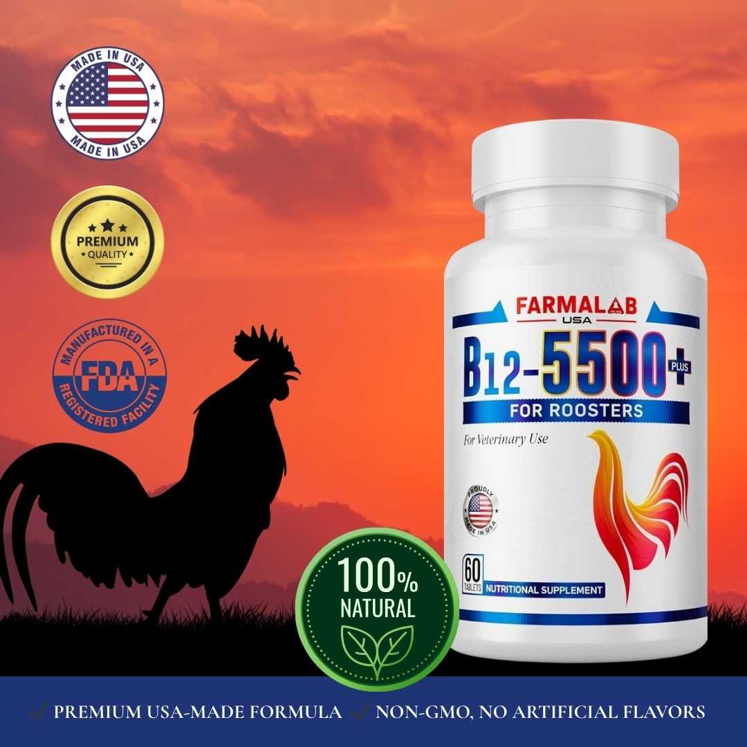 FARMALAB B12 5500 Plus for Rooster Chicken Hens 60 Count - Image 4