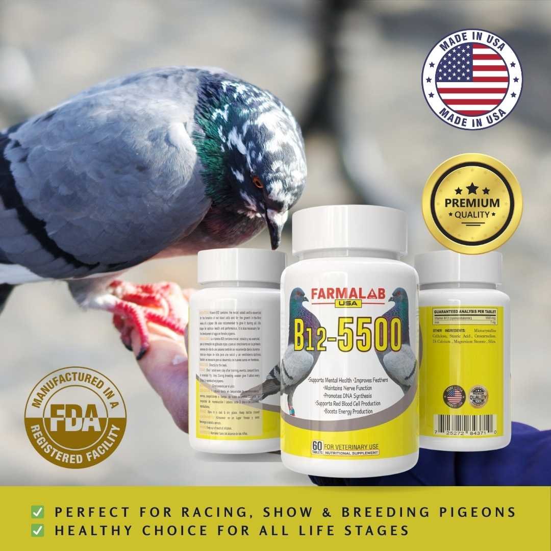 FARMALAB B12-5500+ FOR PIGEON 60 T | Nutritional Supplement for Pigeon | - Image 5