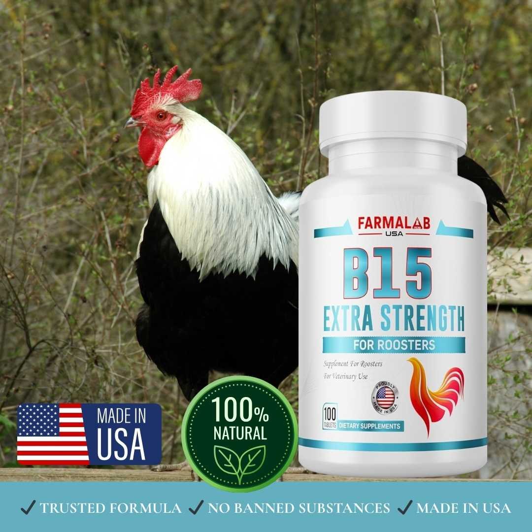 FARMALAB B15 EXTRA STRENGTH FOR ROOSTERS 100 T | Nutritional Supplement - Image 3