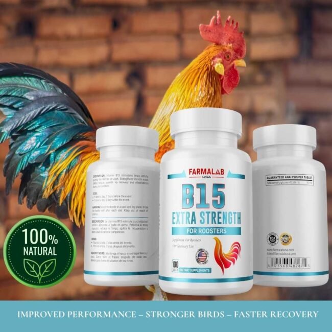 FARMALAB B15 EXTRA STRENGTH FOR ROOSTERS 100 T | Nutritional Supplement - Image 4