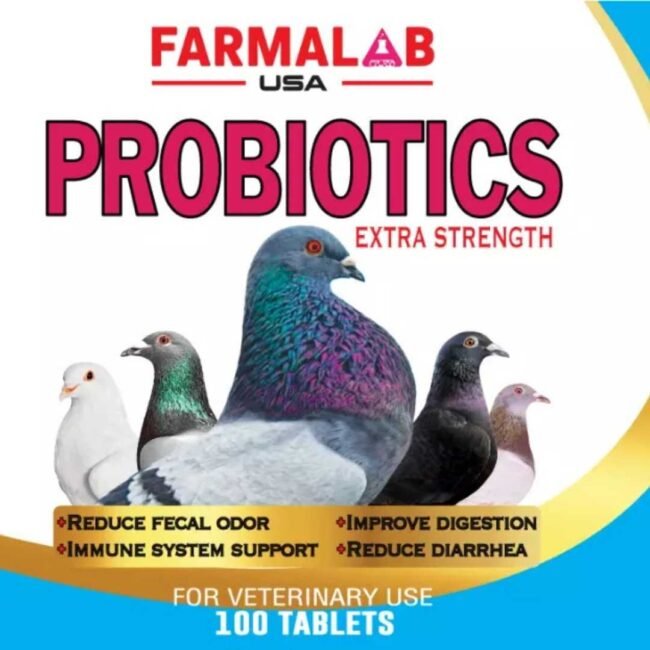 PROBIOTIC for Pigeons – 100 Tabs |FARMALAB  | Gut Health & Digestion | Probiótic - Image 3