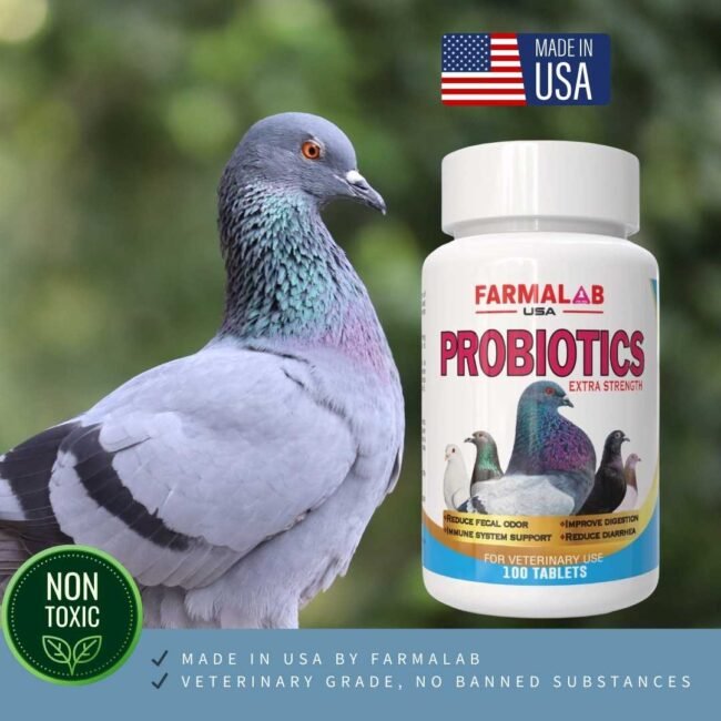 PROBIOTIC for Pigeons – 100 Tabs |FARMALAB  | Gut Health & Digestion | Probiótic - Image 5