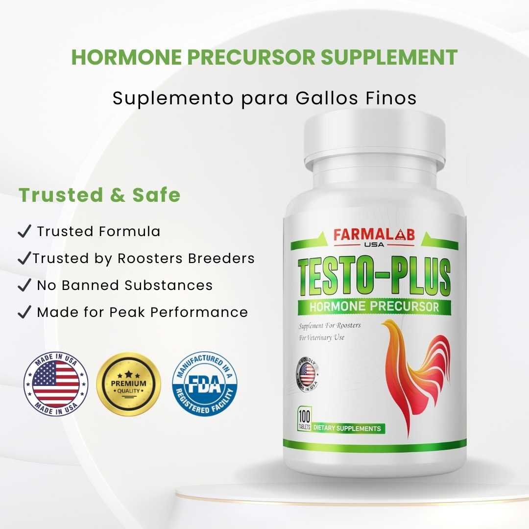 TESTO‑PLUS for Roosters – 100 Tabs | FARMALAB USA | Nutritional Support for Vitality & Stamina - Image 4
