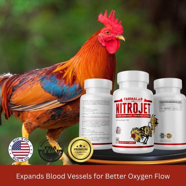NITROJET for Roosters – 100 Tabs | FARMALAB USA | Circulatory & Muscle Support Formula - Image 4