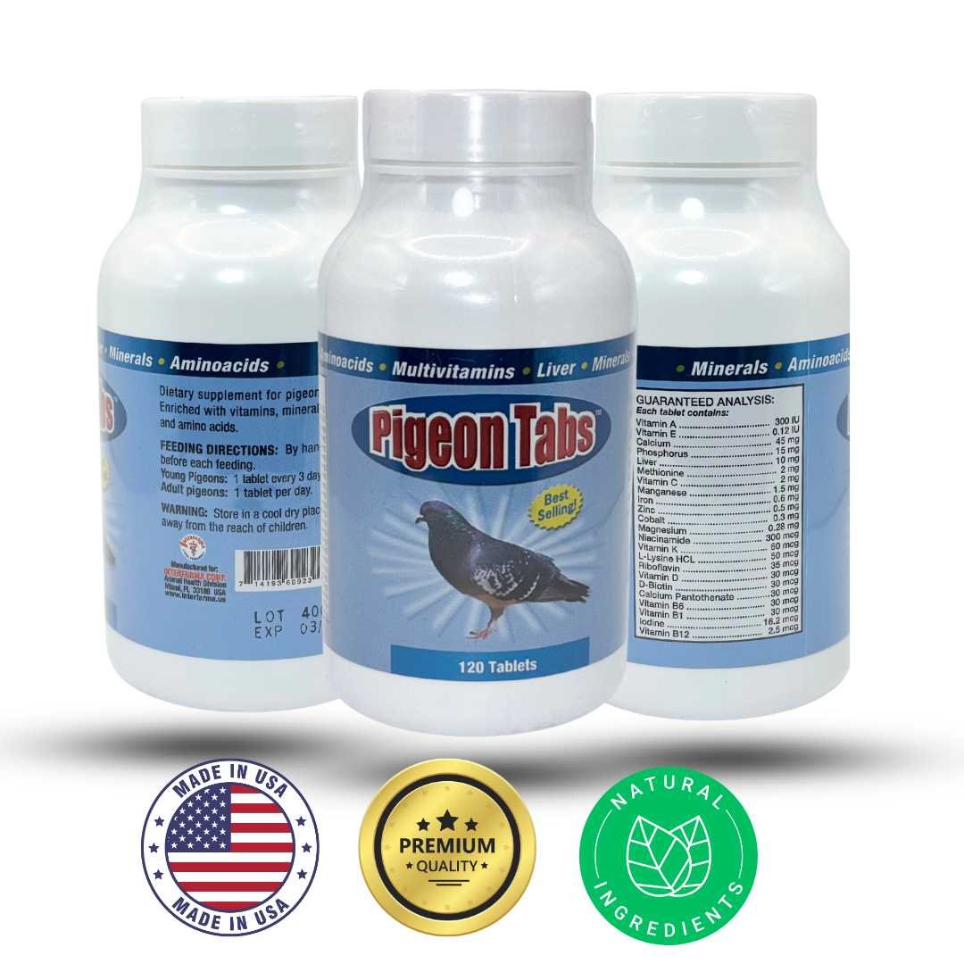 PIGEON TABS 120 T | Nutritional Supplement for Pigeon | INTERFARMA CORP - Image 3